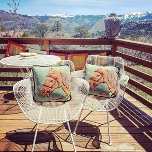 Judi Boisson hand-hooked horse pillows